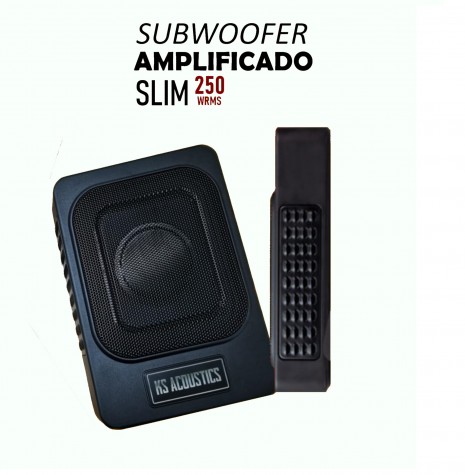 SUBWOOFER SLIM AMPLIFICADO 9'' 250 RMS  KS ACOUSTICS KS AS9