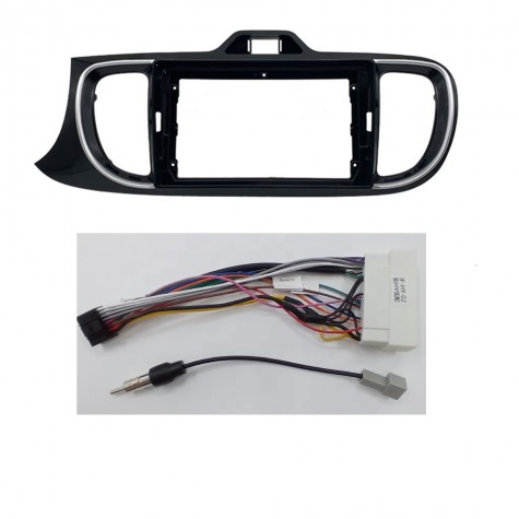 Kit Frente Adaptador + Cable conexion Kia Soluto 9''